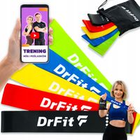 Gumy Oporowe do Ćwiczeń Zestaw 5 GUM Lateksowe Trwałe + TRENING GRATIS!