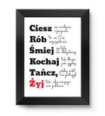 Obraz obrazek z napisem tekstem cytatem w ramce ramka na ścianę