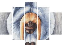 105CM 150CM OBRAZ 5 ELEM BŁĘKITNA BALETNICA DRUK