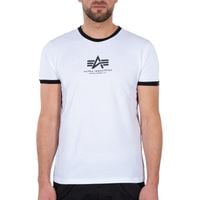 Alpha Industries T-shirt Contrast ML XL, biały