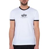 Alpha Industries T-shirt Contrast ML XL, biały