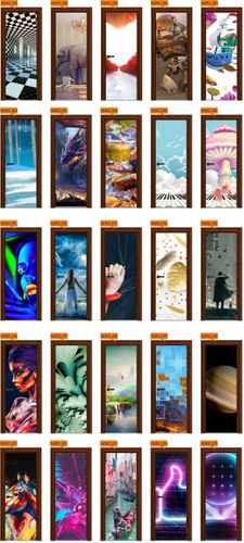 Naklejka samoprzylepna Okleina na Drzwi Szafę 3D na Arena.pl