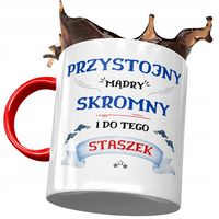 Kubek Czerwony Dla Stanisława Staszka Kolegi Męża Z Nadrukiem Ze Zdjęciem