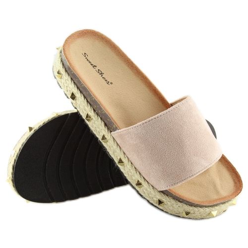Klapki espadryle beżowe LS51 carnation r.40 na Arena.pl