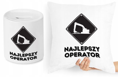 Dla Budowlańca Zestaw Poduszka + Skarbonka Z Nadrukiem Ze Zdjęciem na Arena.pl
