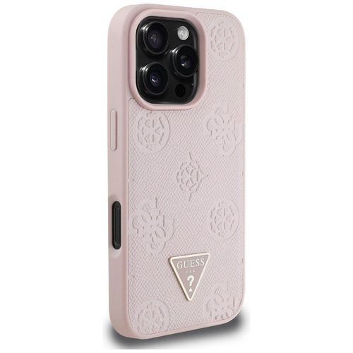 Etui Guess Grained Hot Stamp Peony Triangle Logo MagSafe do iPhone 16 Pro na Arena.pl