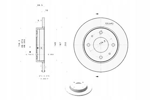 TARCZA HAM TYL 250X10 P BREMBO na Arena.pl