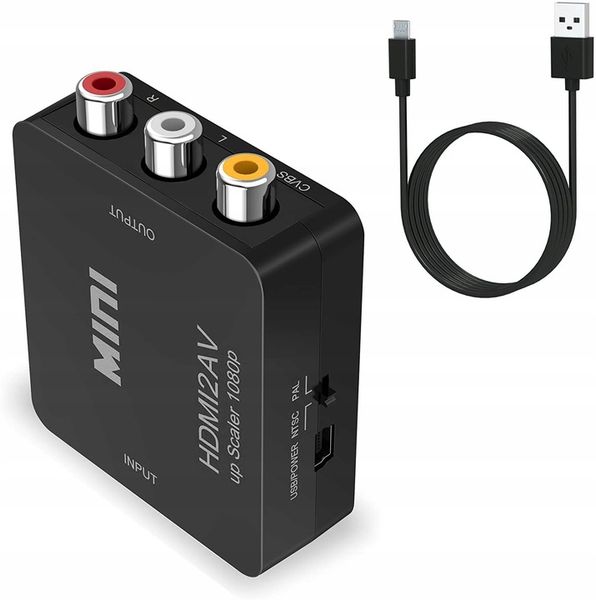 ADAPTER KONWERTER HDMI 1080p DO AV 3xRCA CVBS CINCH zdjęcie 3