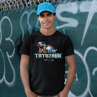 Tatozaur - męska koszulka na prezent L Czarny T-shirt - męski - PREZENT