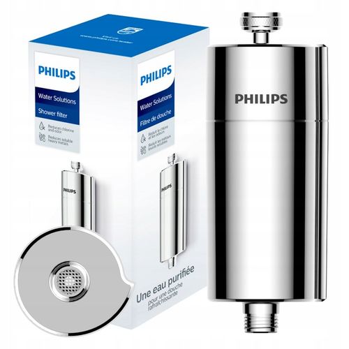 Filtr prysznicowy filtr do wody Philips AWP1775CH 50 000 litrów, chrom na Arena.pl