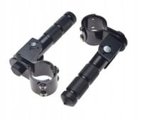 Podnóżki Spacerówki Składane Chopper Cruiser Turystyk Uniwersalne CNC Black