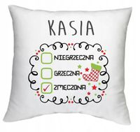 Foto PODUSZKA z imieniem PREZENT święta mikołajki