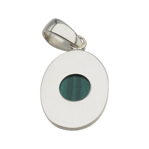 Zawieszka z owalnym malachitem w srebrze na Arena.pl