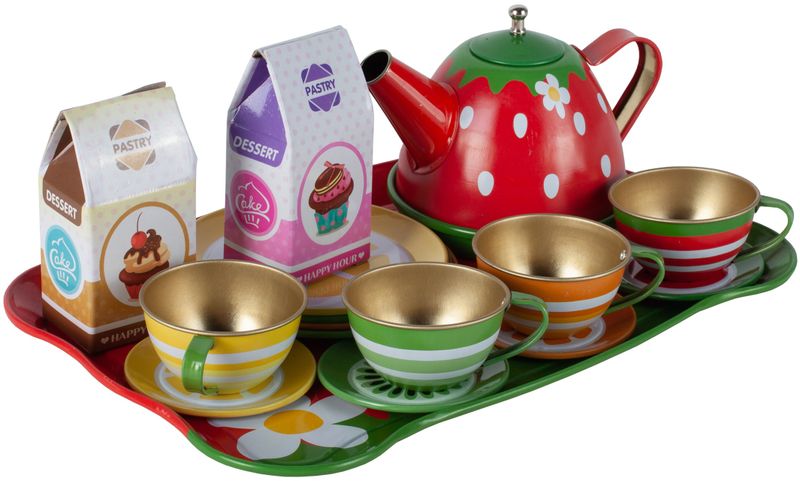 Zestaw do Herbatki Serwis Metalowy do Zabawy 16el zdjęcie 13