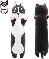 maskotka poduszka zagłówek pluszak pies husky 70cm