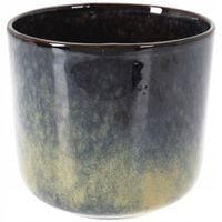 Doniczka Porcelanowa Szkliwiona Glazurowana Ozdobna Stylowa VILDE 17,5 cm