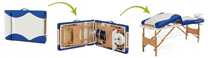 ŁÓŻKO DO MASAŻU STÓŁ KOSMETYCZNY 4-SEGMENTY +TORBA zdjęcie 3