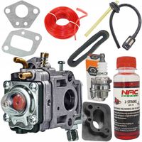 GAŹNIK DO KOSY SPALINOWEJ 15mm NAC DEMON OLEJ ŚWIECA ZESTAW USZCZELKI ŻYŁKA