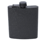 Czarna Chropowata Piersiówka ze Stali Nierdzewnej 7 OZ ok. 210 ml Gentelo