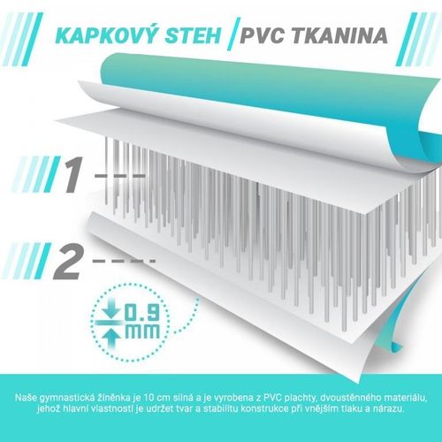 Dmuchana mata Physionics Airtrack, 3 m, zielona na Arena.pl