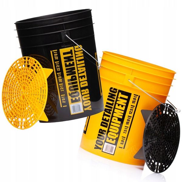 Zestaw 2x Wiadro Detailingowe do Mycia Auta + 2x Separator WORK STUFF zdjęcie 2