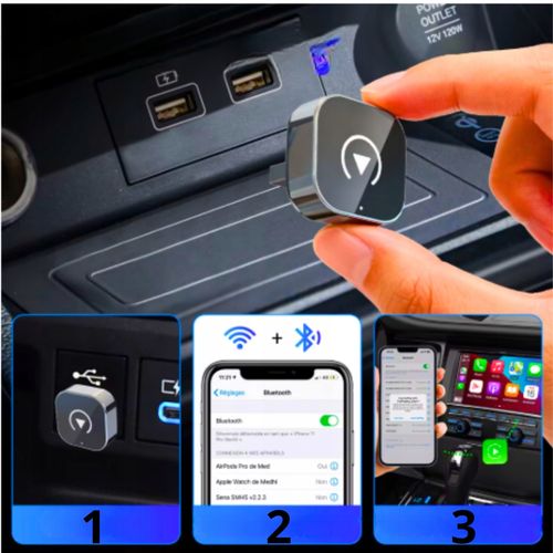 Adapter Bezprzewodowy CarPlay Android Auto iPhone iOS WiFi Bluetooth 5GHz na Arena.pl