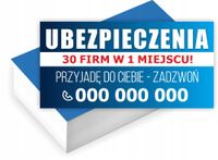 Wizytówki firmowe PROJEKT GRATIS 1000 sztuk AGENCJA MULTIUBEZPIECZENIOWA