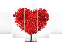 OBRAZ RED TREE OF LOVE CZERWONE DRZEWO