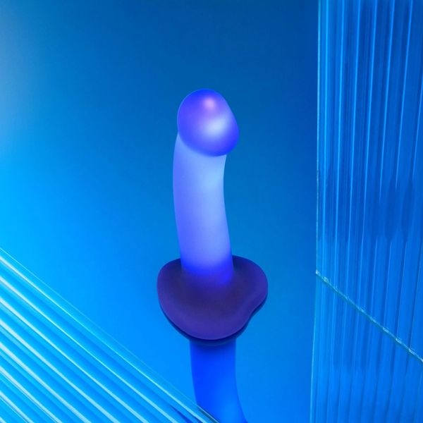 Glow-Led Dildo Purple - M zdjęcie 4