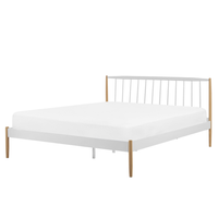 Łóżko metalowe 180 x 200 cm białe MAURS