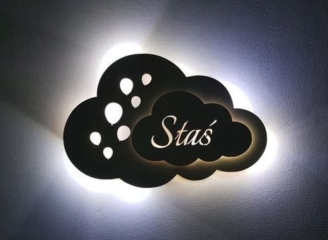 Lampka nocna LED CHMURKA -Gwiazdki z imieniem na Arena.pl