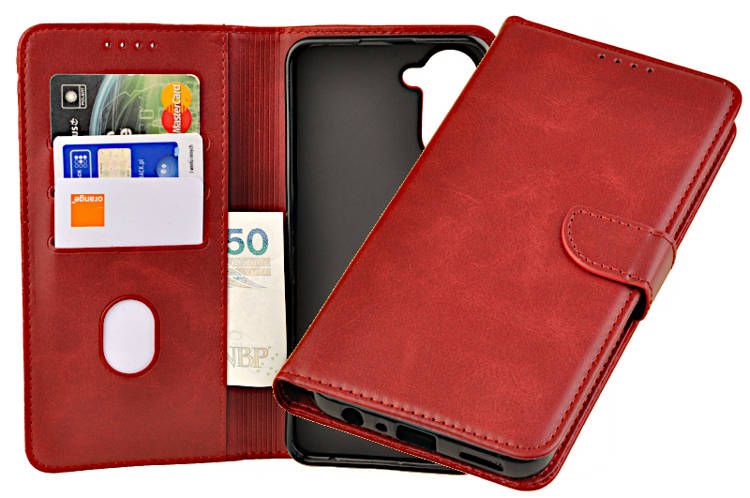 Etui portfel Wallet do Realme 10 4G czerwony zdjęcie 1