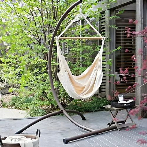 FOTEL WISZĄCY OGRODOWY BUJANY KOKON KRZESŁO BRAZYLIJSKIE HUŚTAWKA BOHO BEŻ na Arena.pl