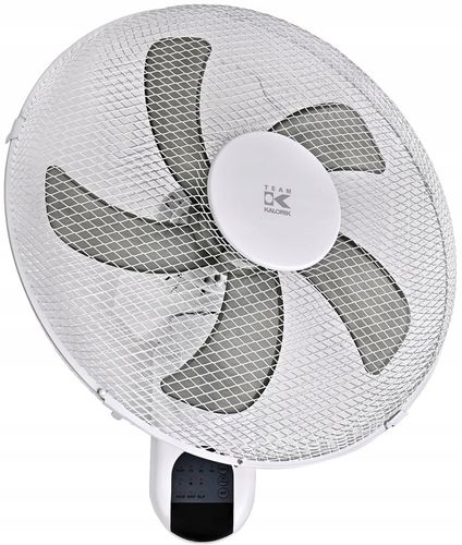 WENTYLATOR ŚCIENNY z PILOTEM Wiatrak na Ścianę BIAŁY 45W OSCYLACJA na Arena.pl