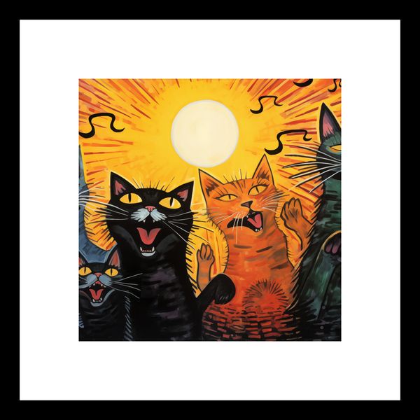 Plakat 20x20cm Kocie Koncertowanie zdjęcie 3
