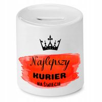 Skarbonka Dla Kuriera Najlepszy Kurier Na Świecie Z Nadrukiem Ze Zdjęciem