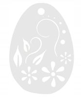 6. Zawieszka ażurowa jajko wiosna KWIATY WIELKANOC ozdoba do okna biel