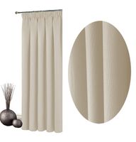 ZASŁONA NA ŻABKI TAŚMĘ 140x250 - 1 SZT JASNY BEŻ