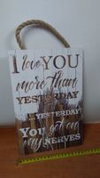 tabliczka/obraz do zawieszenia 20x30 i love you...
