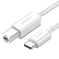 kabel przewód do drukarki i skanera usb-c - usb-b 2.0 1.5 m biały