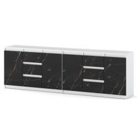 Komoda Meblościanka Szafka 6 Szuflad Sypialnia 240cm Biały San Sebastian