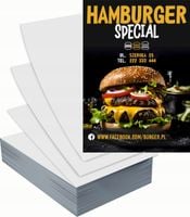 Ulotki A6 reklamowe firmowe 5000szt projekt w cenie HAMBURGER FAST FOOD