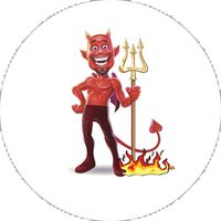 Opłatek na tort Urodziny Piekielnie Fajny Mężczyzna Postać Whisky Drink