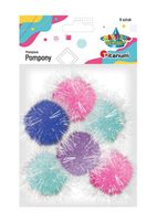 pompony brokatowe 4,5cm 6szt titanum