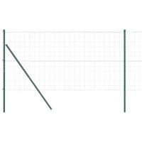 Ogrodzenie z słupkami Zielony 1.2 x 25 m Stal