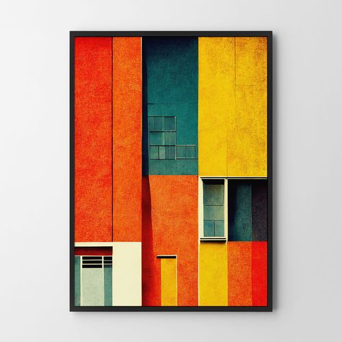 Plakat bauhaus abstrakcja 70x100 cm na Arena.pl