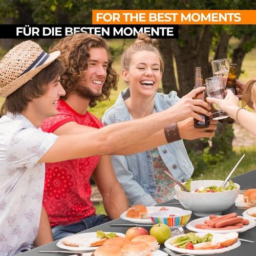 Jago Stół składany 183 cm dla 8 osób - czarny na Arena.pl