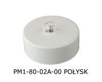 Podsufitka metalowa 1 otwór 80mm kolor biały POŁYSK