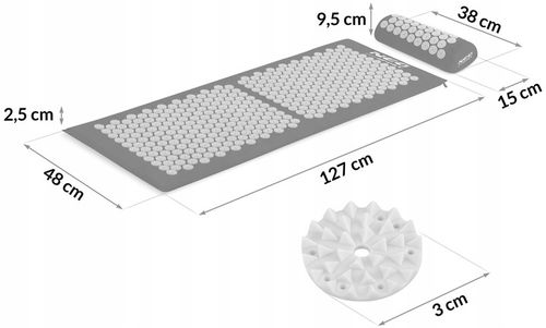 MATA DO AKUPRESURY Z KOLCAMI + PODUSZKA + TORBA na Arena.pl