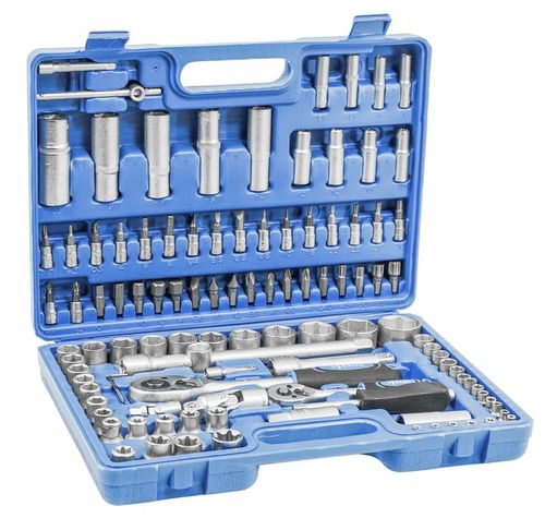 ZESTAW NARZĘDZI KLUCZY NASADOWYCH 108 KLUCZE NASADOWE 1/4" 1/2" BITY TORX na Arena.pl